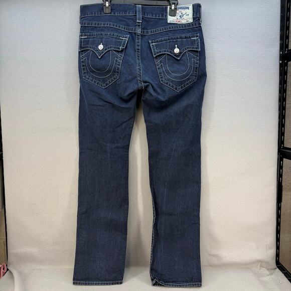True Religion Men's Jeans 34 Dark Blue Skinny Pocket Flap Preppy Normcore Jeans - Picture 2 of 14